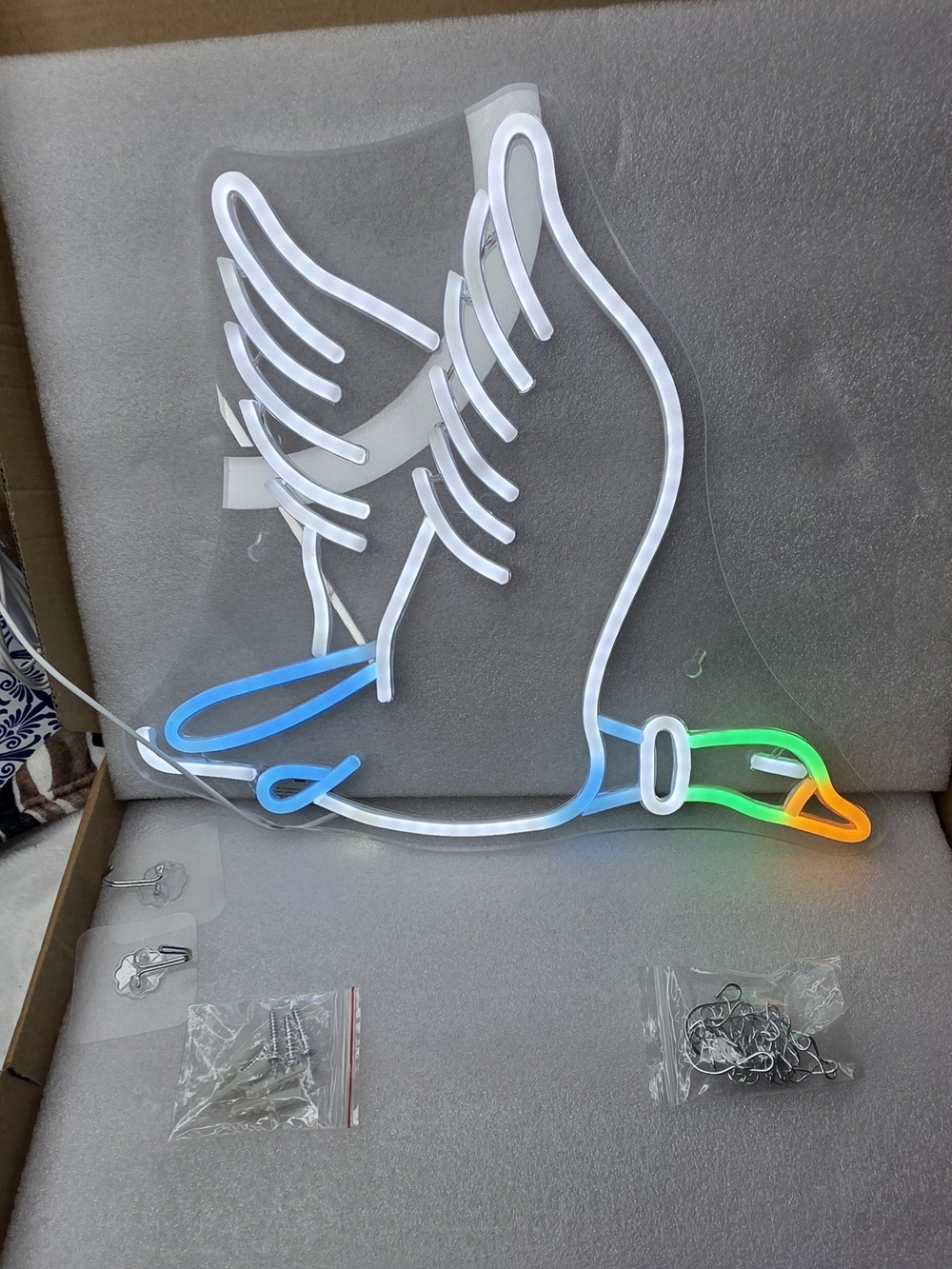 Neon Flying Duck Wall Sign - Multicolor - Picture 5 of 5